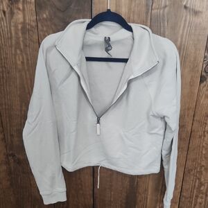 Vuori Beige Zip-Up Jacket